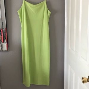 Lime green spaghetti strap dress